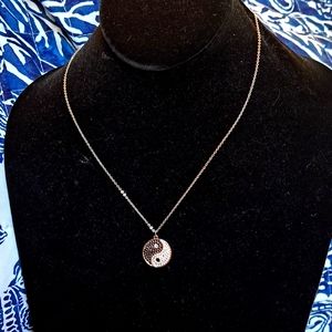 Swarovski Ying and yang pendant necklace .